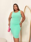 vestido anarruga tubinho estilo regata jane verde agua (cópia)