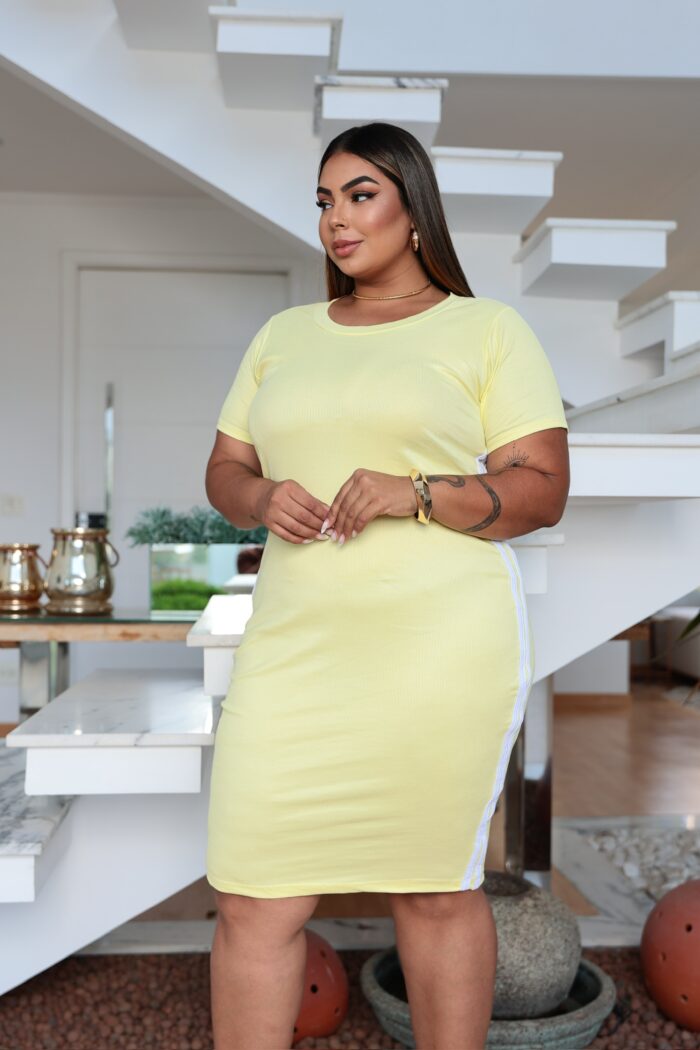 vestido ribana com viés luana preto plus size (cópia)