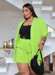 conjunto kimono + shorts moda blogueira verão verde (cópia)