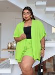 conjunto kimono + shorts moda blogueira verão verde (cópia)