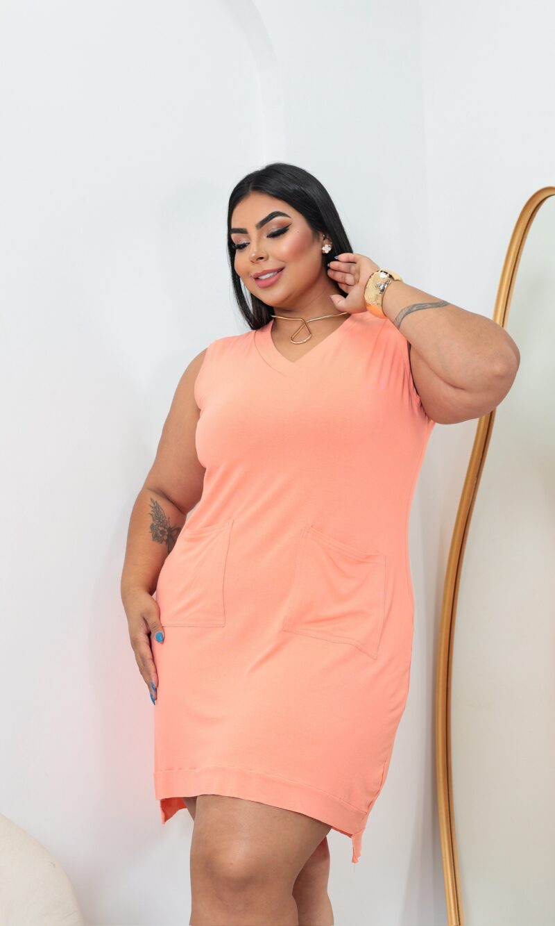 vestido longo com manga viscolycra juliana plus size  (cópia)