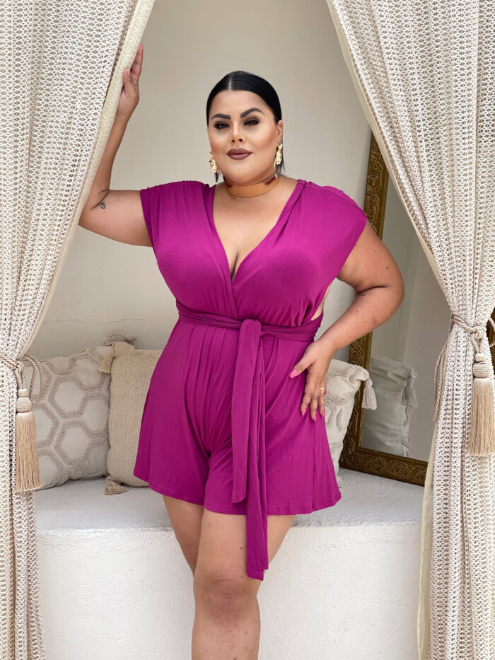 macaquinho thaise anarruga fúcsia plus size (cópia)