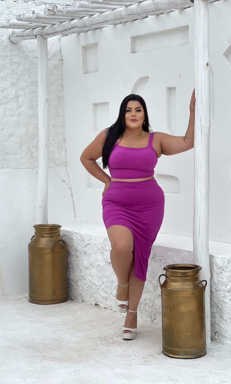 conjunto luiza cropped + saia anarruga verde bandeira (cópia)