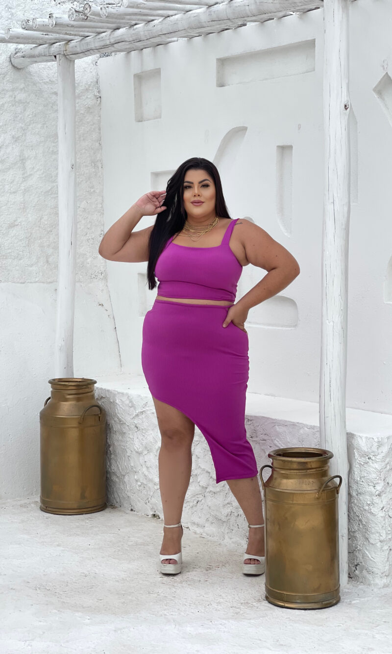 conjunto luiza cropped + saia anarruga verde bandeira (cópia)