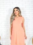 vestido curto viscolycra com bolso maria plus size pink (cópia)