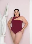 body anarruga mada com decote transversal plus size fucsia (cópia)