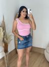 body lili nula manga com bojo tecido ribana rosa bebê slim