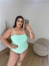 body isís alça fina com bojo tecido ribana verde Água plus size