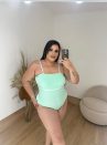 body isís alça fina com bojo tecido ribana verde Água plus size