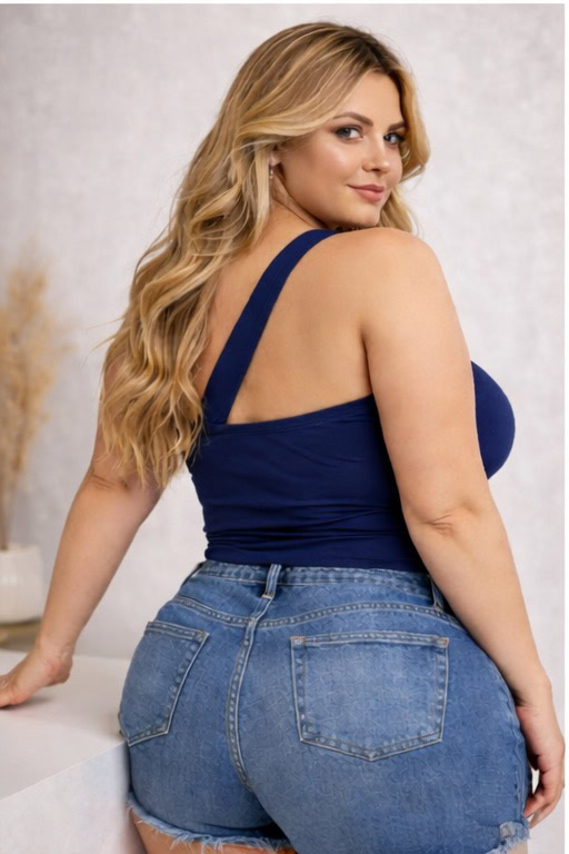 cropped nina decote transversal com abertura na cintura premium preto plus