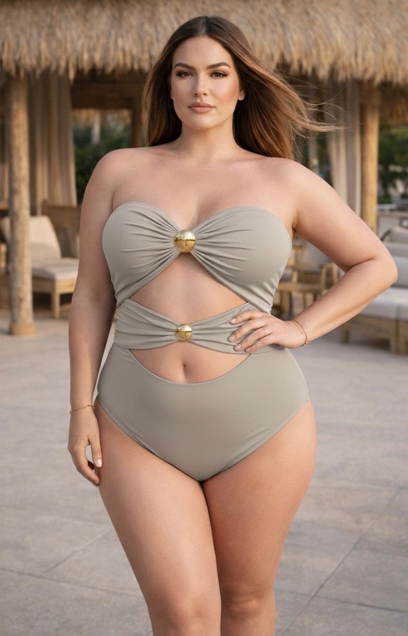 body feminino tomara que caia com detalhe fivela frontal premium preto plus